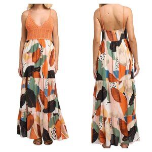 Guadalupe Designs Seneiya Crochet Maxi Dress NWT M